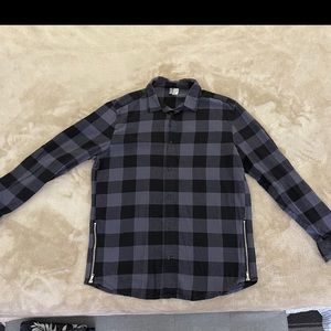 H&M Plaid Shirt with Side Zippers